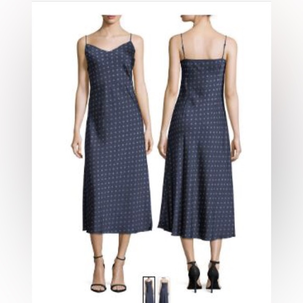 Vince Camuto Black Slip Midi Dress